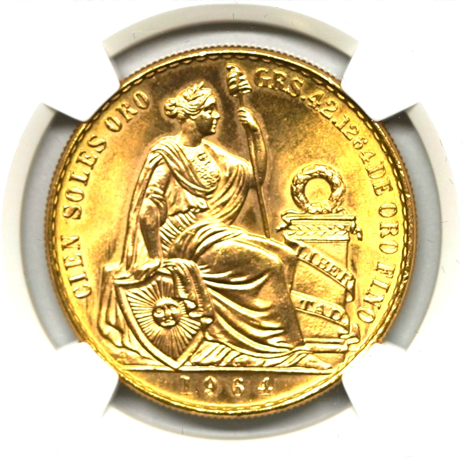 Sold】ペルー 1964年 100ソル金貨 MS66 NGC | ソブリンパートナーズ